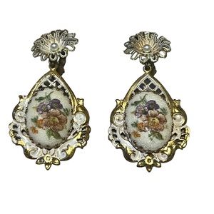 German Sugar Cameo Earrings